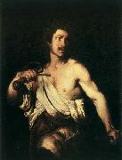 STROZZI, Bernardo David with the Head of Goliath oil painting artist